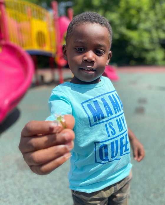 Preschooler having fun in the playground.
